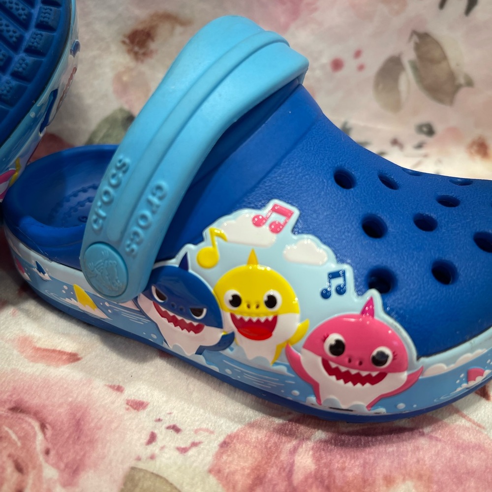 Crocs Toddler Blue Shark Clogs